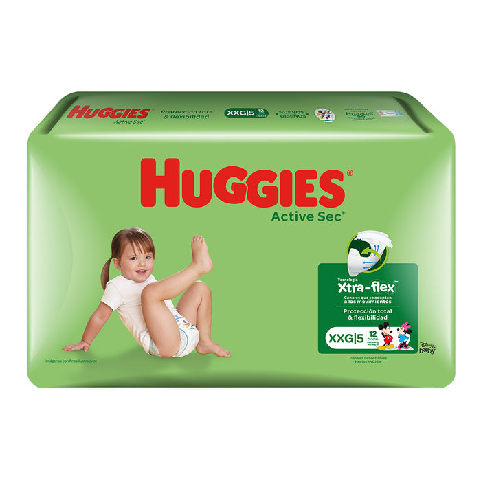 PAÑAL HUGGIES ACTIVE SEC SMURF