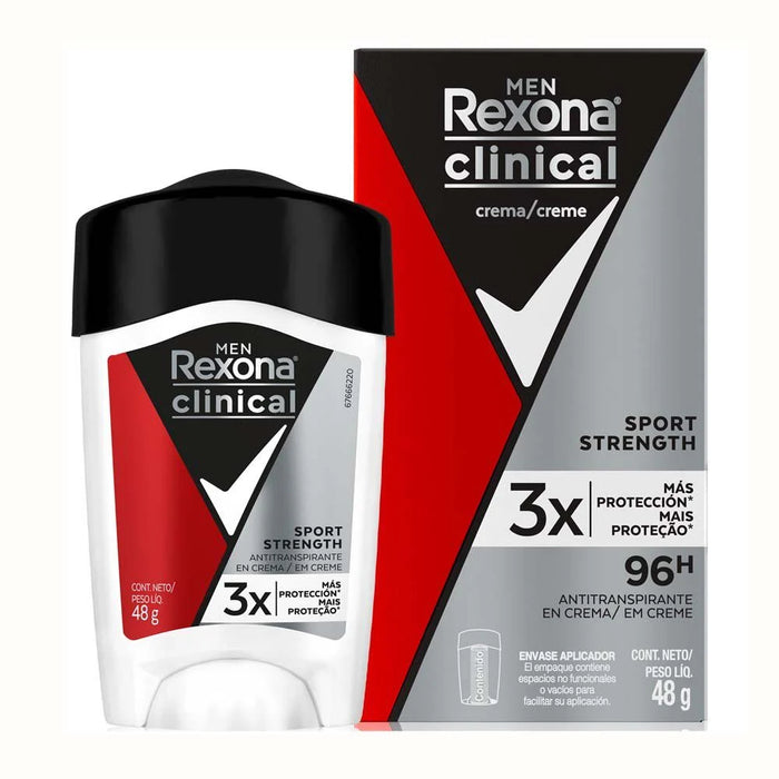 DESODORANTE EN BARRA REXONA CLINICAL MEN SPORT STRENGHT  48 GR