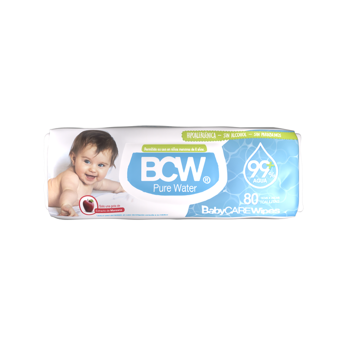 TOALLAS HÚMEDAS BCW PURE WATER 80UN