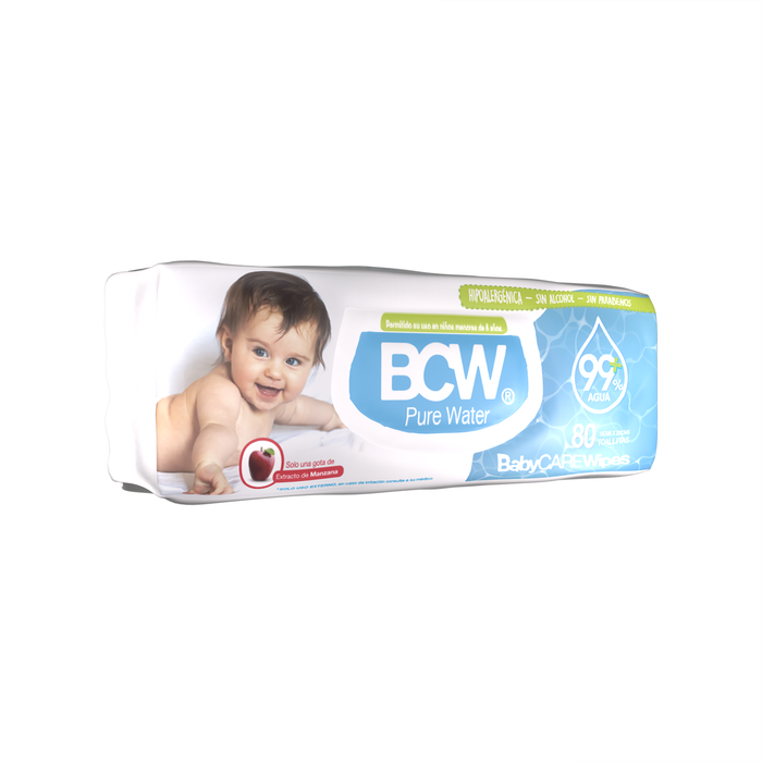 TOALLAS HÚMEDAS BCW PURE WATER 80UN