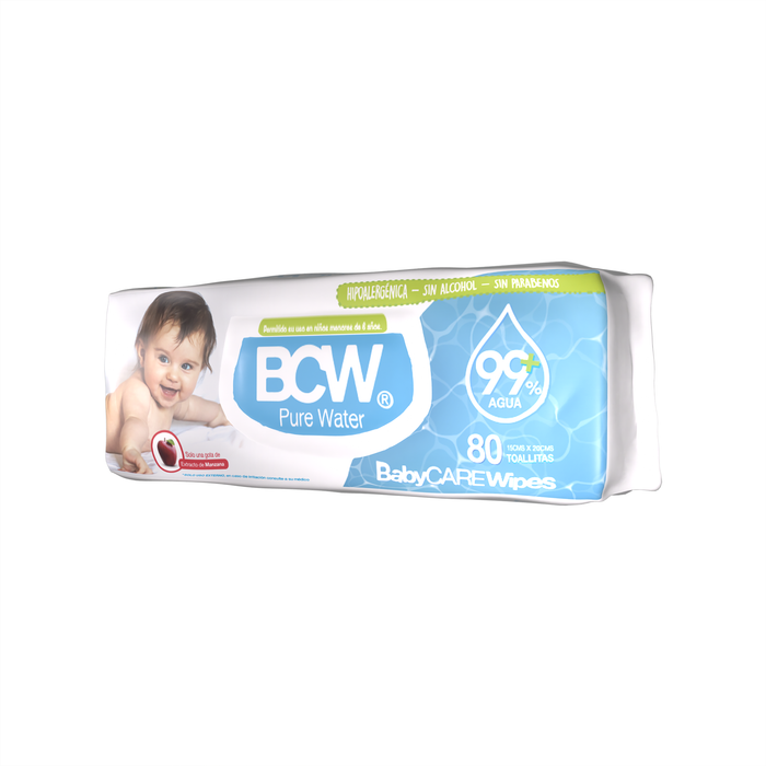 TOALLAS HÚMEDAS BCW PURE WATER 80UN