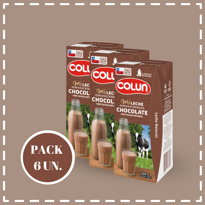 LECHE COLUN CAJAS 200CC VARIEDAD DE SABORES 6 UN.