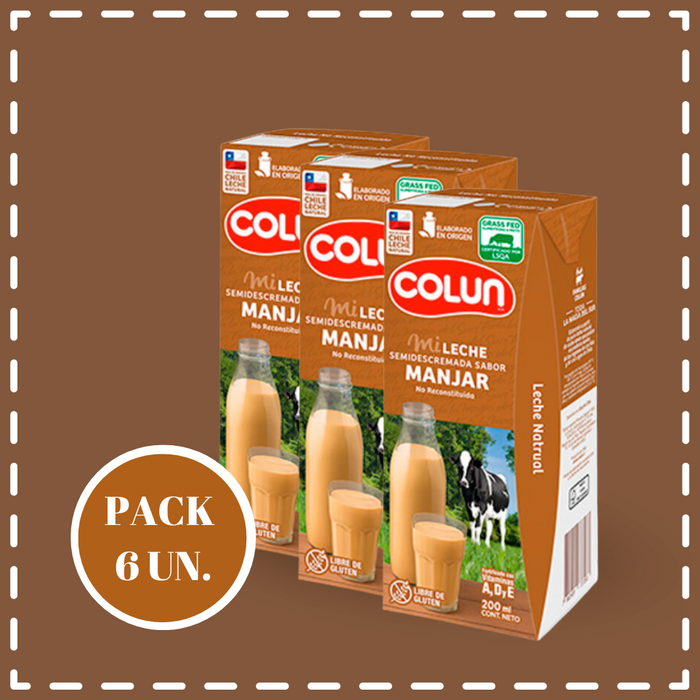 LECHE COLUN CAJAS 200CC VARIEDAD DE SABORES 6 UN.