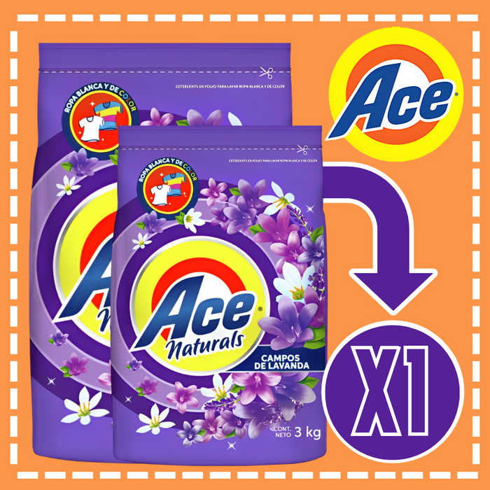 DETERGENTE POLVO ACE 3 KG VARIEDADES