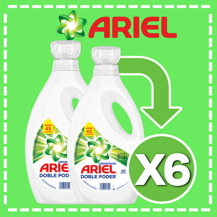 Detergente Líquido Doble Poder Ariel 8 L
