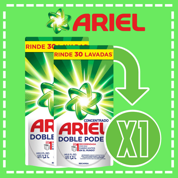 DETERGENTE LÍQUIDO ARIEL 1.2 LT RECARGA