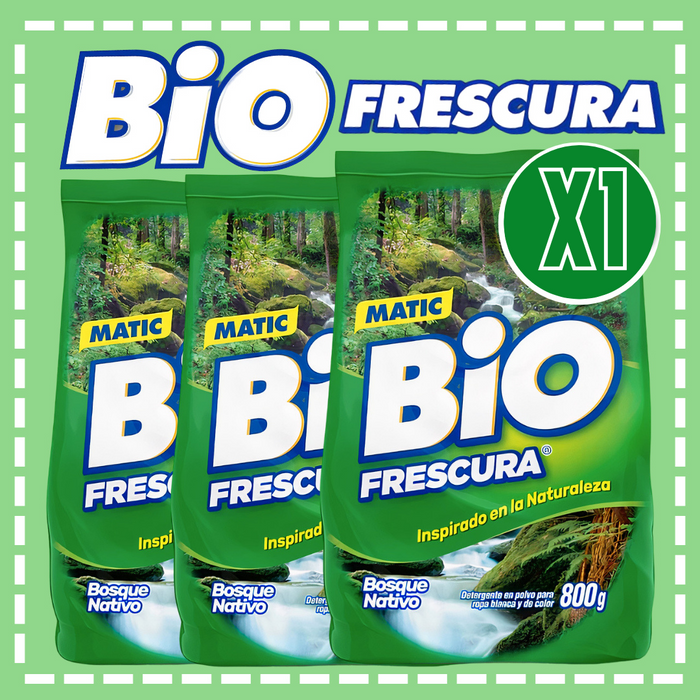 DETERGENTE POLVO BIO FRESCURA 800 GR VARIEDADES