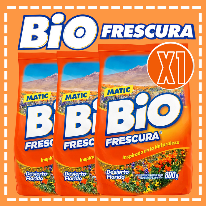 DETERGENTE POLVO BIO FRESCURA 800 GR VARIEDADES