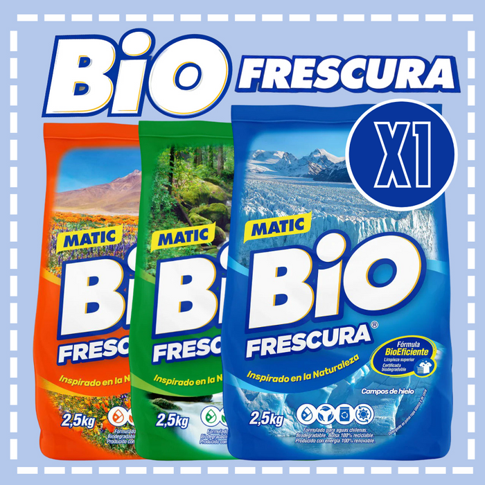 DETERGENTE POLVO BIO FRESCURA 2.5 KG VARIEDADES