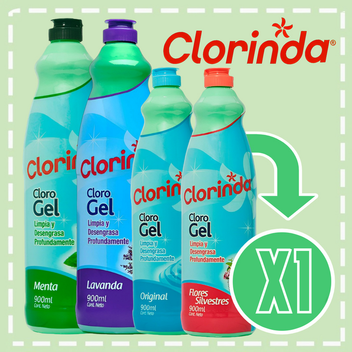 CLORINDA CLOROGEL 900 ML VARIEDADES