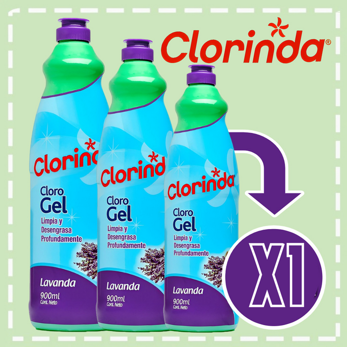 CLORINDA CLOROGEL 900 ML VARIEDADES