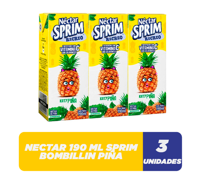 NECTAR SPRIM BOMBILLIN 190ML 3 UN. VARIEDADES