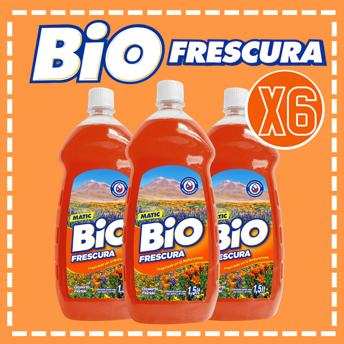 DETERGENTE LIQUIDO BIO FRESCURA 1.5LT  CAJA 6UN.