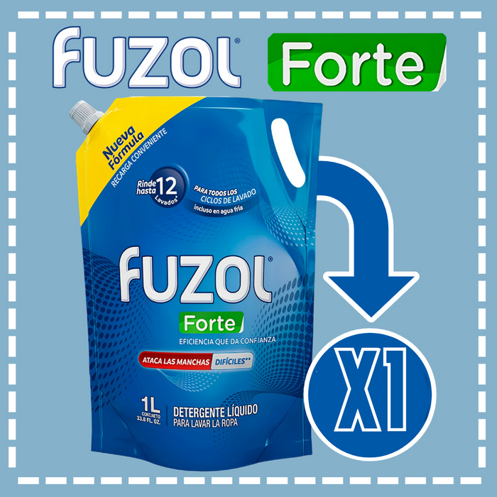 DETERGENTE LÍQUIDO FUZOL FORTE 1 LT DOYPACK