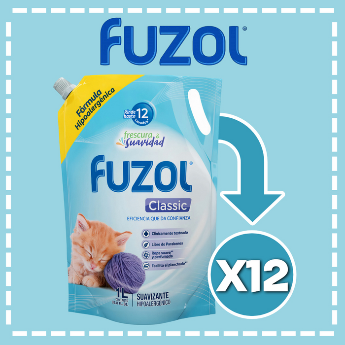 SUAVIZANTE FUZOL 1LT CAJA 12UN.