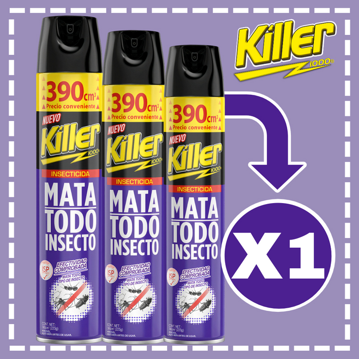 INSECTICIDAS KILLER 390 CC VARIEDADES