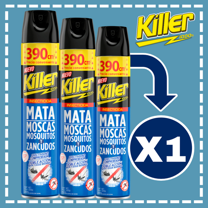 INSECTICIDAS KILLER 390 CC VARIEDADES