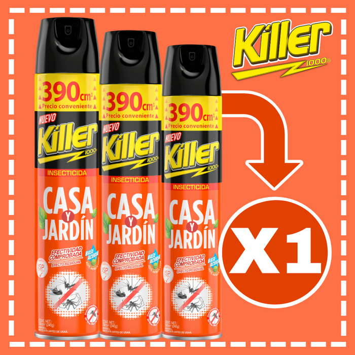 INSECTICIDAS KILLER 390 CC VARIEDADES