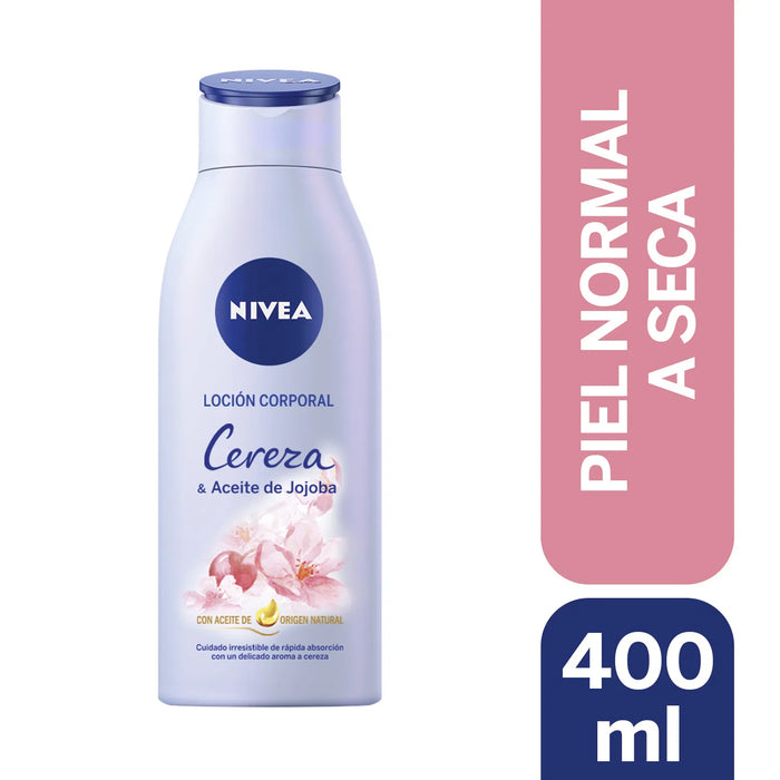 LOCIÓN CORPORAL NIVEA CEREZA & ACEITE DE JOJOBA 400ML