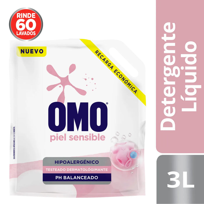 DETERGENTE LÍQUIDO OMO 3 LT PIEL SENSIBLE