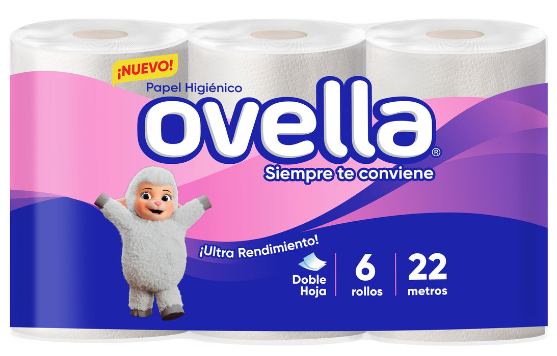 PAPEL HIGIÉNICO OVELLA 6 X22MT