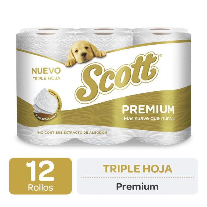 PAPEL HIGIENICO SCOTT PREMIUM 4X12UN.