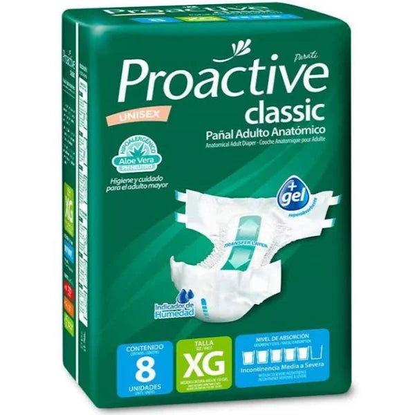 PAÑAL PROACTIVE ADULTO XG 8 UNIDADES