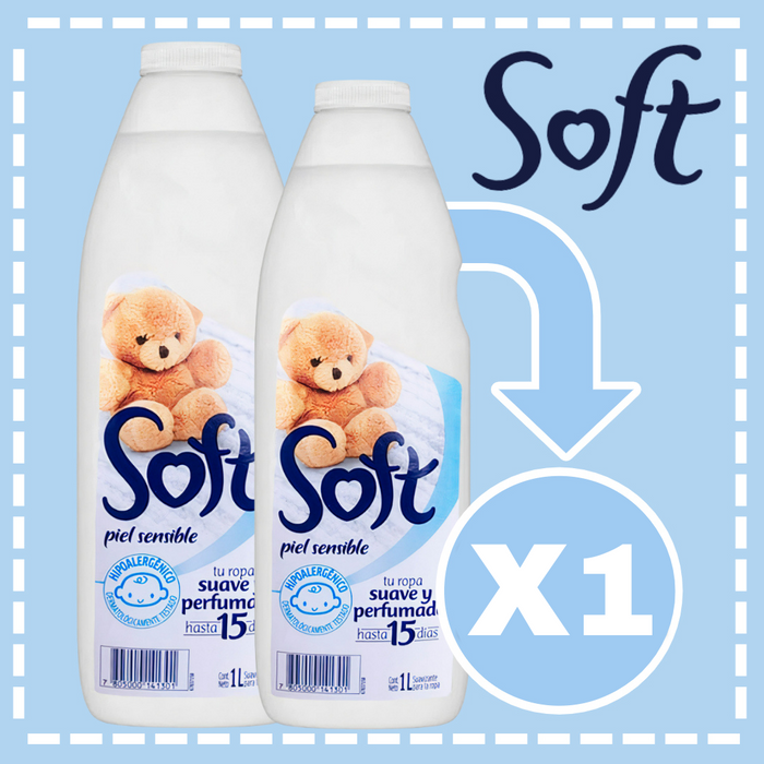 SUAVIZANTE SOFT PIEL SENSIBLE 1 LT