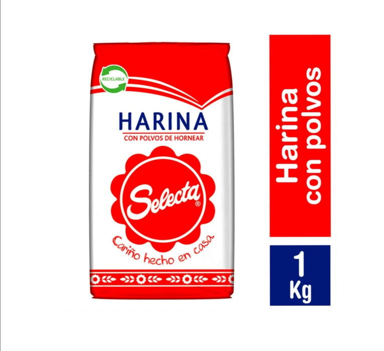 HARINA SELECTA CON POLVOS DE HORNEAR 1 KG