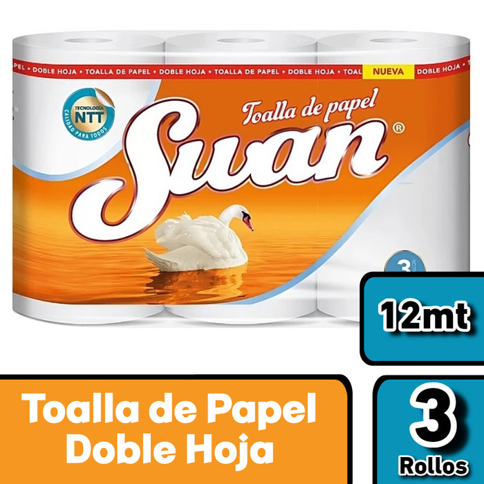 TOALLA DE PAPEL SWAN 12 MT 8 X 3 UN