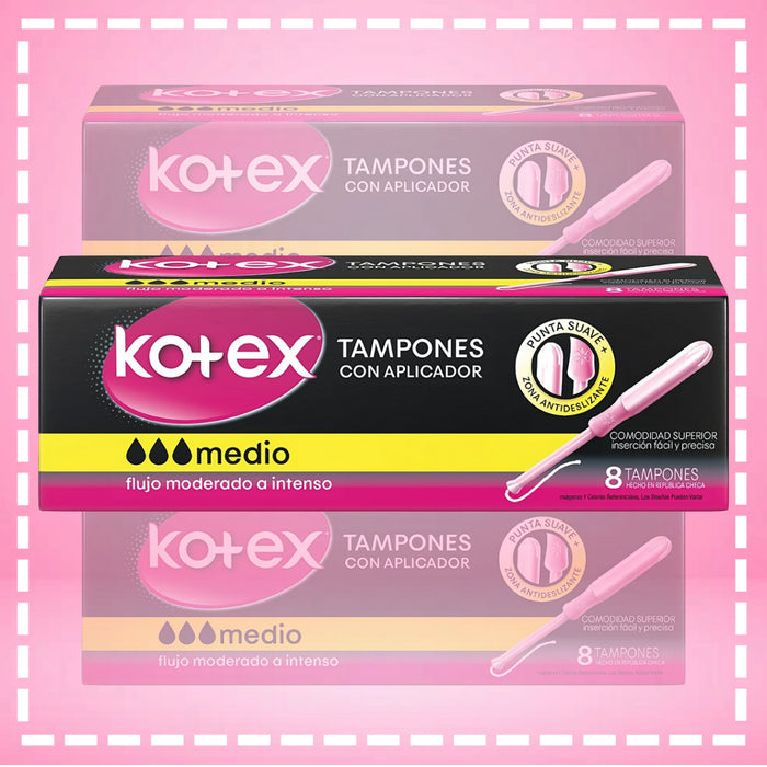 TAMPÓN KOTEX CON APLICADOR MEDIO 8 UN