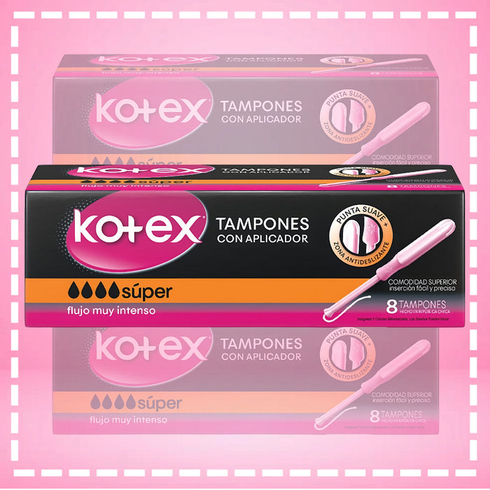 TAMPÓN KOTEX CON APLICADOR SUPER 8 UN