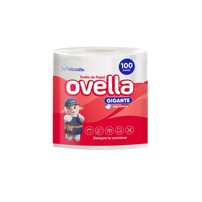 TOALLA OVELLA HOJA SIMPLE 100 MT