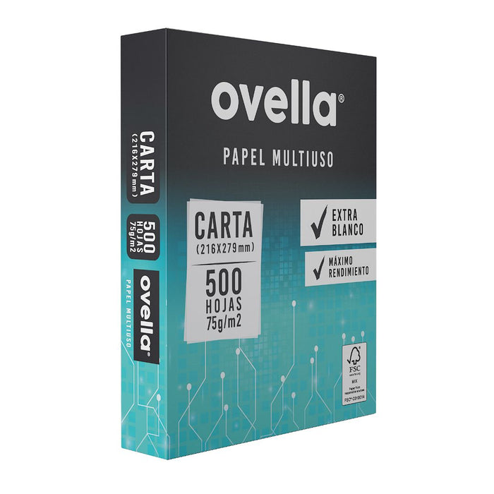 RESMA OVELLA CARTA 75GR 500 HOJAS