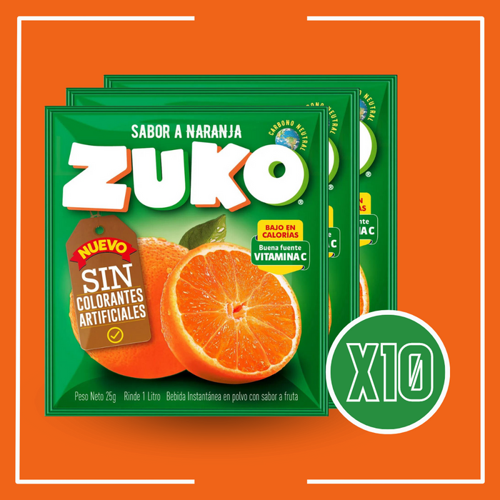 JUGO EN SOBRE ZUKO CAJA 10UN.