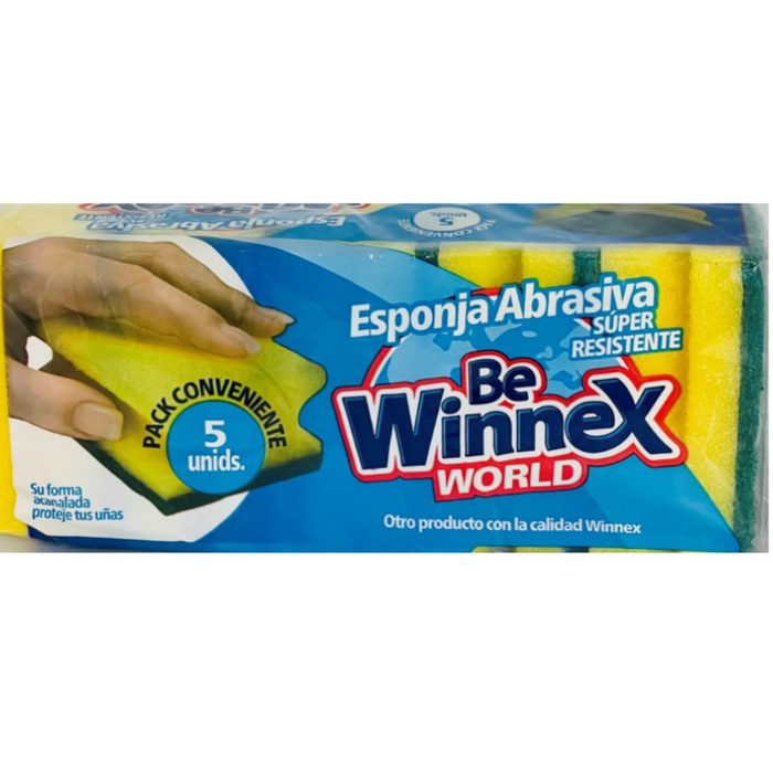 ESPONJA ABRASIVA BE WINNEX WORLD 5 UN