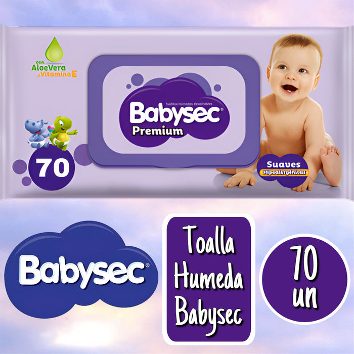 TOALLA HÚMEDA BABYSEC C/TAPA  70 UN