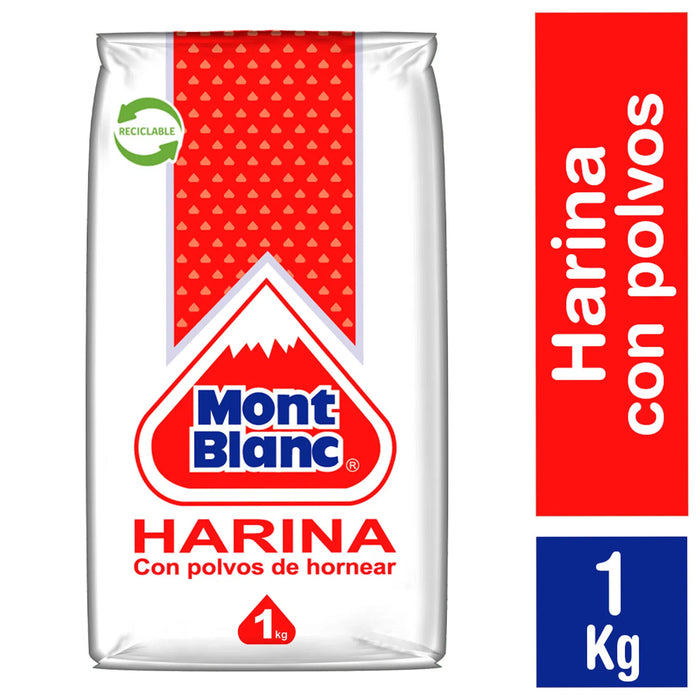 HARINA CON POLVOS DE HORNEAR MONT BLANC 1KG